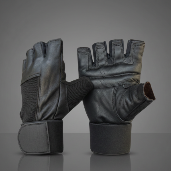 Premium Half Finger Gym Gloves with Wrist Support – Anti-Slip Fitness Gloves