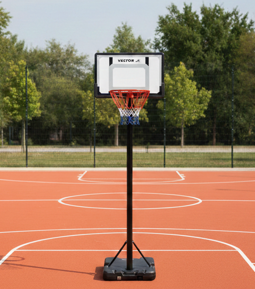 Vector X Wall-Mounted Basketball Backboard with Hoop & Net – Outdoor/Indoor Play