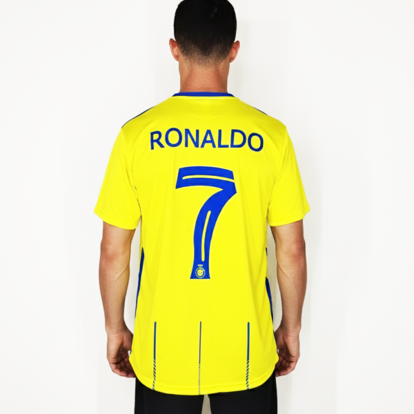 Cristiano Ronaldo Al Nassr FC Home Jersey – Fan Replica (Yellow & Blue)