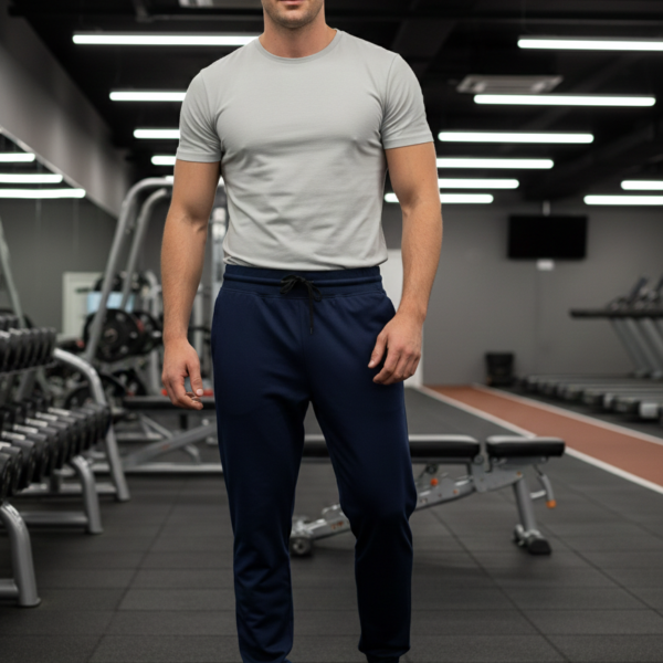 Men’s Premium Navy Blue Slim-Fit Track Pant